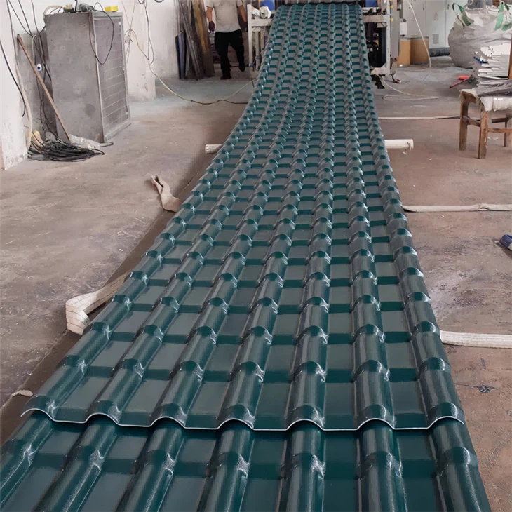 Dark green ASA synthetic resin tile factory_